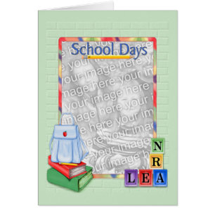 Bloques de días escolares - Tarjeta de foto