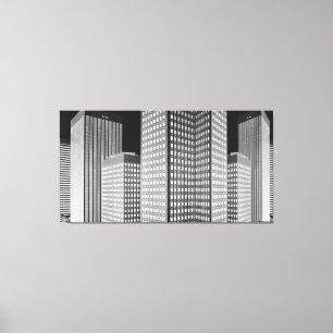 Bloques de la ciudad con lienzo envuelto