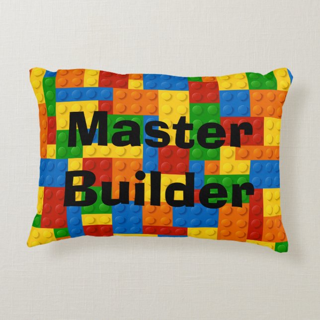 Bloques de niños de Master Builder - Almohada Rect (Reverso)
