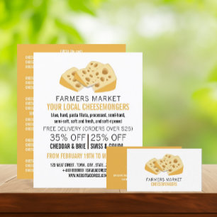 Bloques de queso, publicidad de Cheesemonger