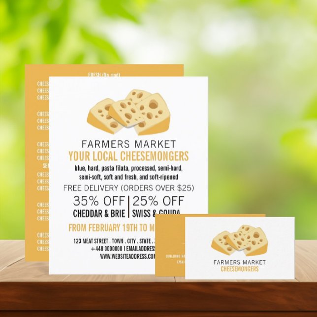 Bloques de queso, publicidad de Cheesemonger (Subido por el creador)