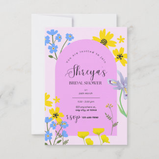 Blossom Bride Floral Bridal Shower Invitación