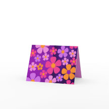 Blossom Burst Vibrant Floral Doble tarjeta de feli