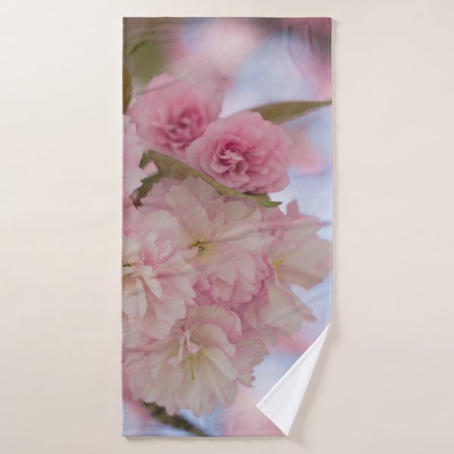 BLOSSOM DE CHERRY PINK EN FOTOGRAFÍA CERRADA (Toalla de baño)
