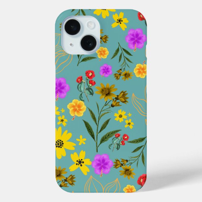 Blossom Elegance: funda para iPhone 15 (Reverso )