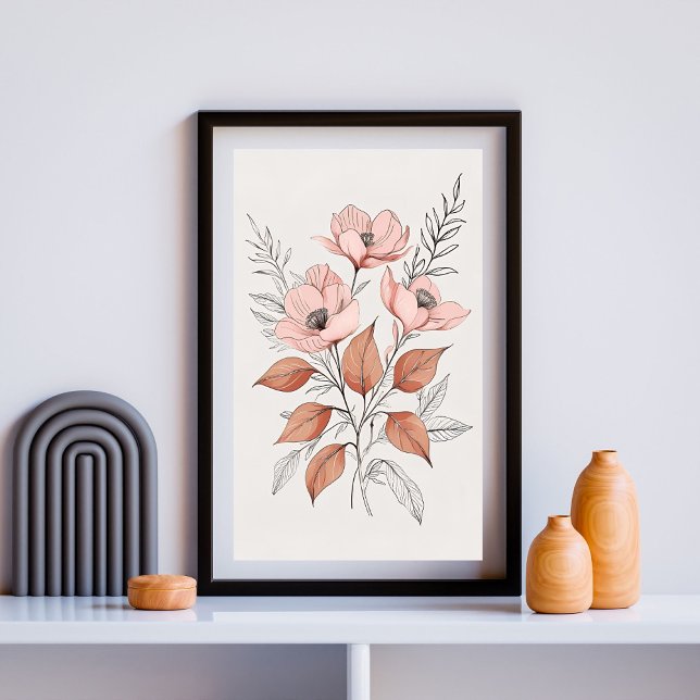 Blossom minimalista Arte Botánico Imprimir III (Subido por el creador)