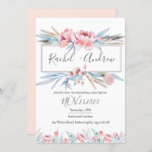Blossom Peach | Invitación a la boda floral