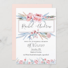 Blossom Peach | Invitación a la boda floral