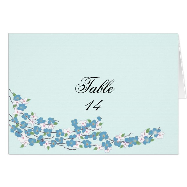 Blossoms Table Seating Card (Anverso (Horizontal))