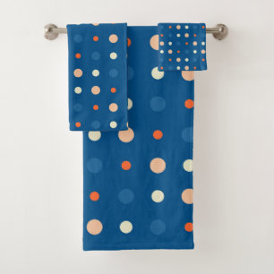 Blu, white and Naranja Dots
