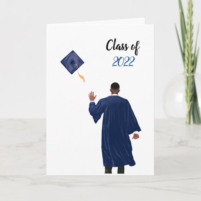 Blue 2022 Felicitaciones, Tarjeta de Graduado - Ho (Anverso)