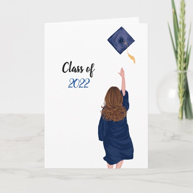 Blue 2022 Felicitaciones, Tarjeta de Graduado - Mu (Anverso)