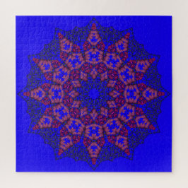 Blue 3D Art Mandala Jigsaw Puzzle