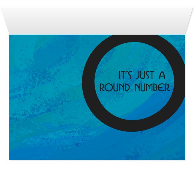 Blue 60 Decade Birthday (Adentro Horizontal (Parte inferior))