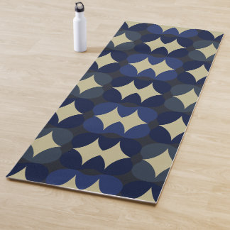 Blue abstract design stylish yoga mat
