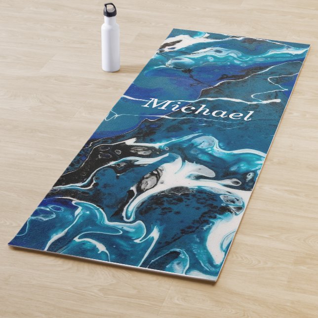Blue Abstract Yoga Personalizada Mat (In situ)