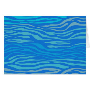 Blue Abstract Zebra Stripe