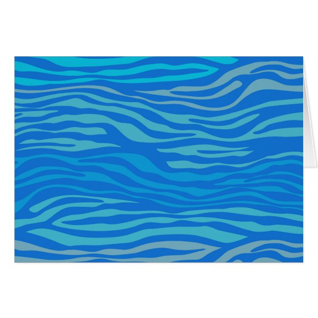 Blue Abstract Zebra Stripe (Anverso (Horizontal))