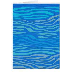 Blue Abstract Zebra Stripe
