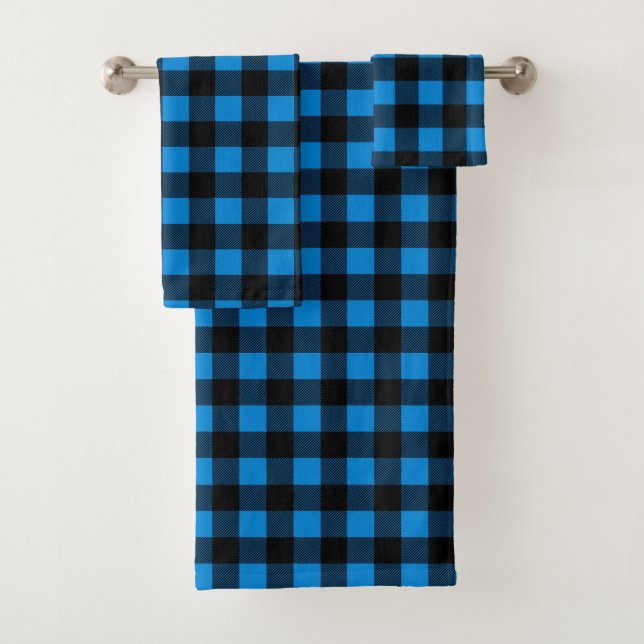 Blue and Black Buffalo Plaid (In situ)