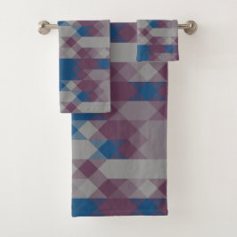 blue and mauve geometric pattern