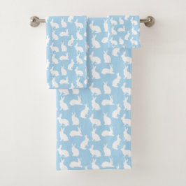 Blue And White Bunny Pattern Cute Easter