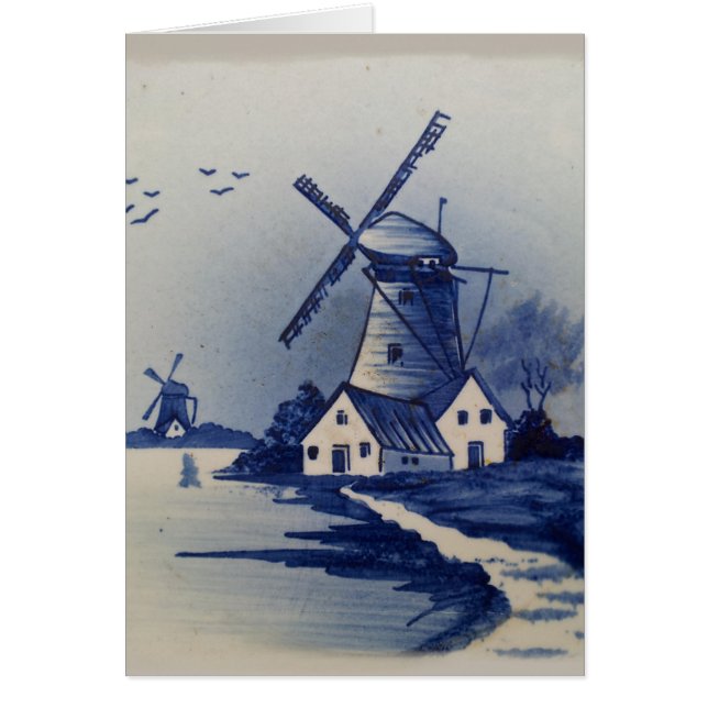 Blue and White Delft Windmill (Frente)