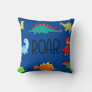Blue Baby Boy Roar Cojín decorativo