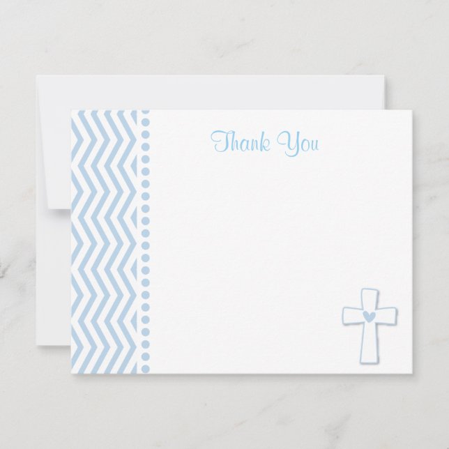 Blue Baptism Flat Gracias Notas (Anverso)