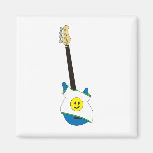 Blue Bass con un imán feliz para la camisa