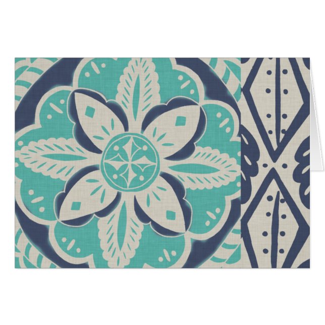 Blue Batik Tile IV (Anverso (Horizontal))