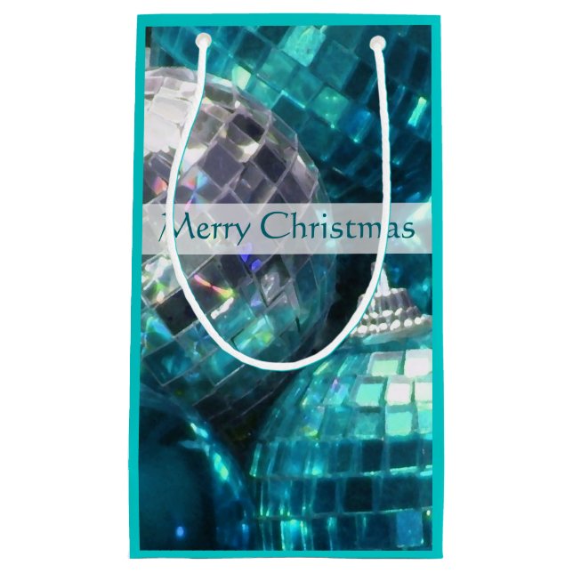 Blue Baubles Bolsa de regalo de Navidad (Anverso)