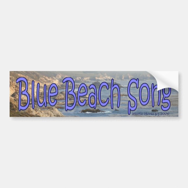 Blue Beach Song™ - Pegatina de parachoques (Frente)