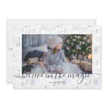Blue Believe en las tarjetas de Navidades de fotos