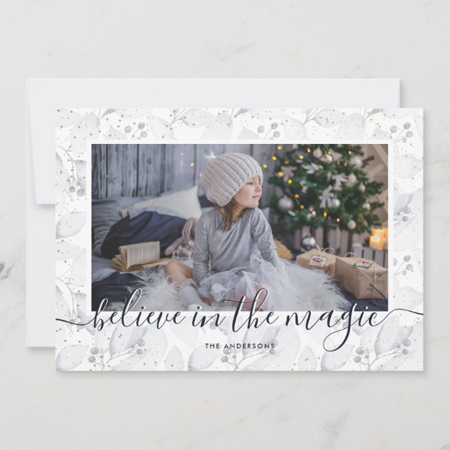 Blue Believe en las tarjetas de Navidades de fotos (Anverso)