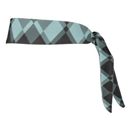 Blue Black Checker Argyle Pattern
