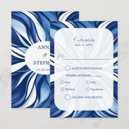 Blue Bliss Organic Floral RSVP