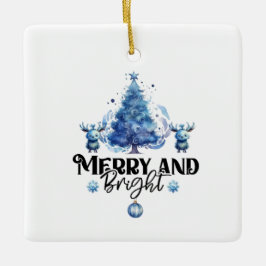 Blue Bliss: Ornamento navideño alegre y dulce