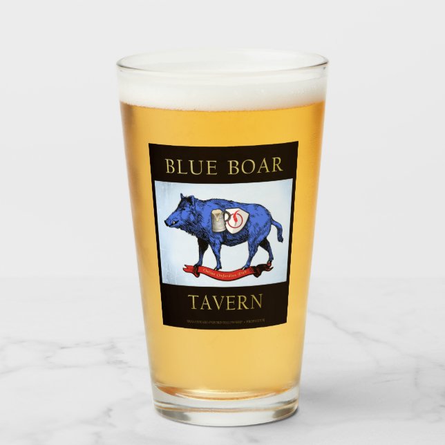 Blue Boar Tavern Pint Glass (Anverso (lleno))