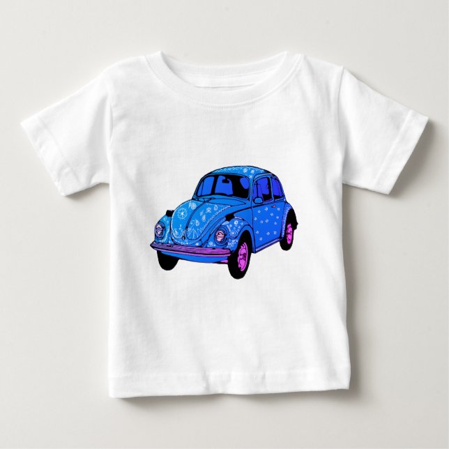 Blue Boho Car Fine Jersey T-Shirt, Blanco (Anverso)