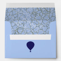 Blue Bon Voyage Balloon Balloon Blue Lining