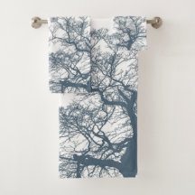 Blue Bottom Trees Tropical Boho