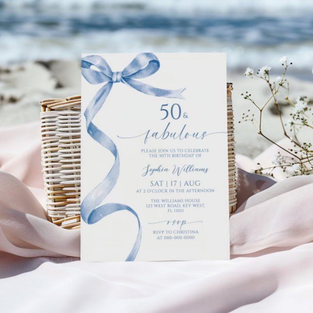 Blue Bow 50 y una invitación fabulosa para el cump (Subido por el creador)