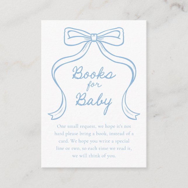 Blue Bow Books para la Tarjeta de Gabinete para Be (Anverso)