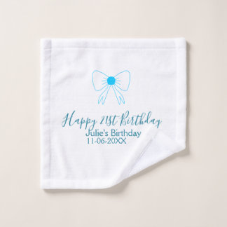 Blue bow happy 21ᵉʳ cumpleaños date