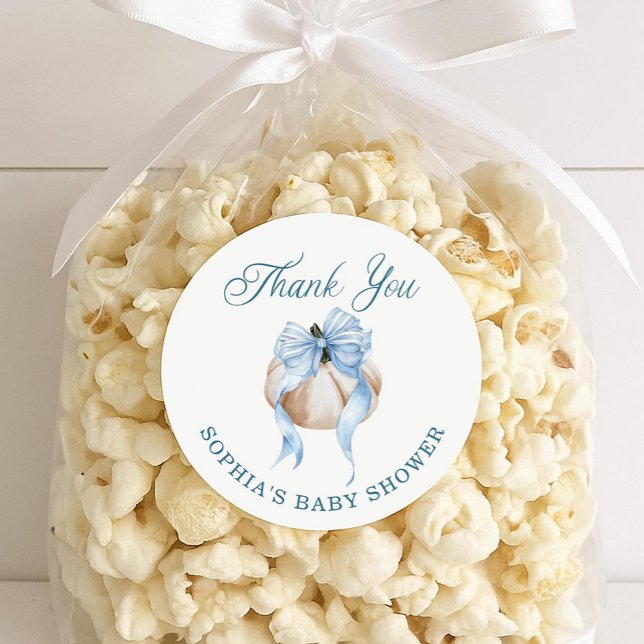 Blue Bow Pequeño Calabaza Chico Pegatinas de Baby  (Subido por el creador)