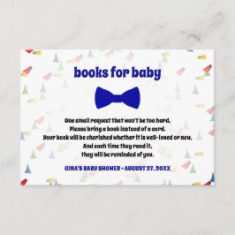 Blue Bow Tie Baby Boy Ducha Tarjetas de solicitud