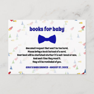 Blue Bow Tie Baby Boy Ducha Tarjetas de solicitud
