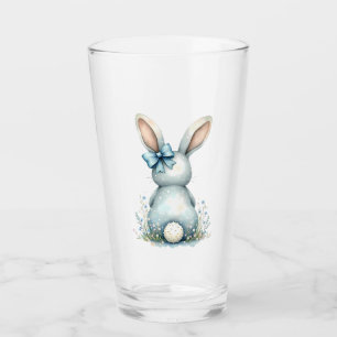 Blue Bunny Tail Cottontail Easter Bunny con huevos