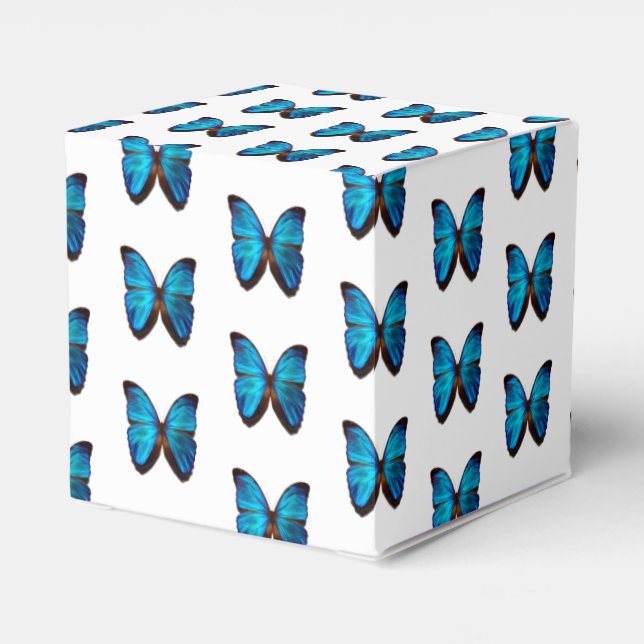 Blue Butterfly Favorece la caja de regalo/Fiesta (Reverso Costado)